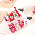 2020New Nordic Knitted Elk Snowflake Red Bottle Cover Christmas Decorative Fur Ball Bottle Cover Household Items